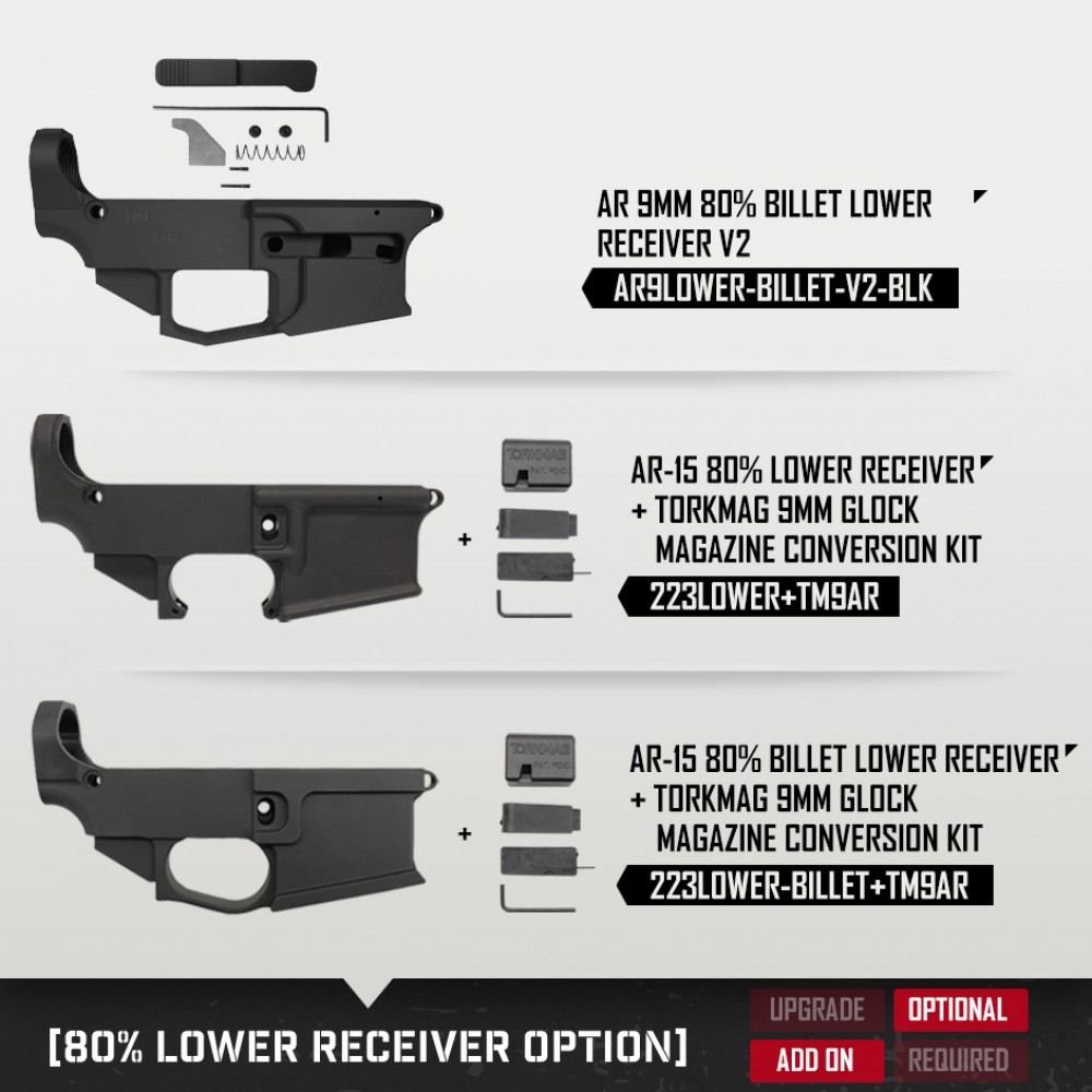 AR 9mm 7.5'' Barrel W/7'' Handguard Option | ''CUSTOM'' Pistol Kit