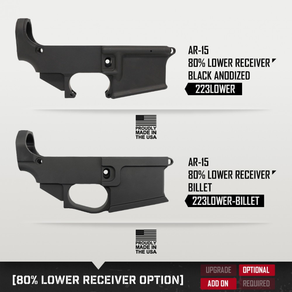 AR-15 .223/5.56 16" Barrel W/ 10'' Quad Handguard W/ BCG| ''CLASSIC'' Carbine Kit- Not Assembled