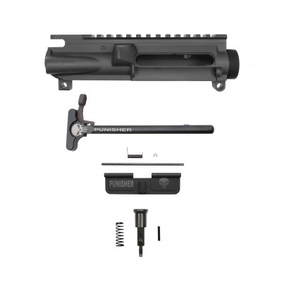 PUNISHER | AR-15 Upper Receiver, Charging Handle LATCH 05, Dust Cover and Forward Assist -Bundle