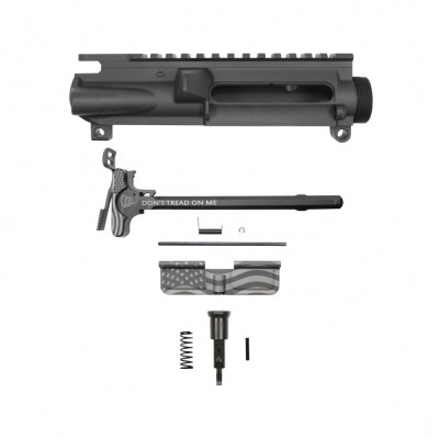 PATRIOTIC| AR-15 / 9mm Upper Receiver, Charging Handle LATCH 05, Dust Cover and Forward Assist -Bundle