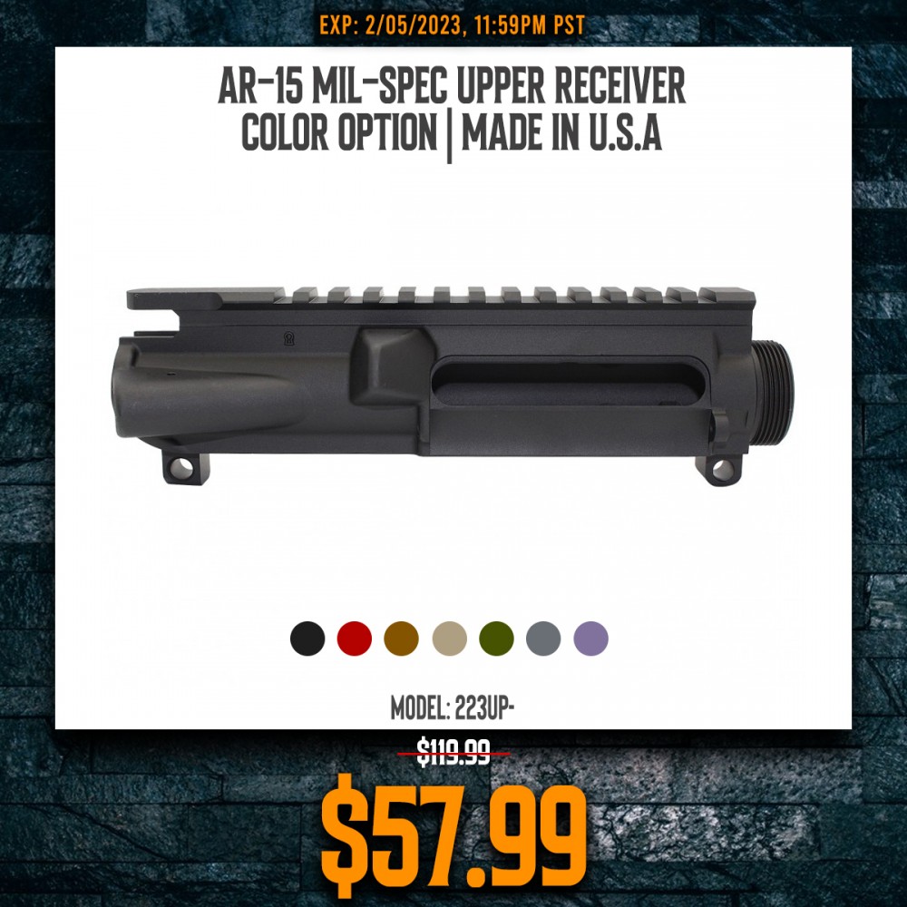 COLOR OPTION| AR-15 Mil-Spec Upper Receiver - Made In U.S.A COLOR OPTION| AR-15 Mil-Spec Upper Receiver - Made In U.S.A