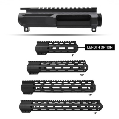 AR-15 Upper Receiver Billet and Angle Cut M-Lok Handguard |Made in U.S.A. 