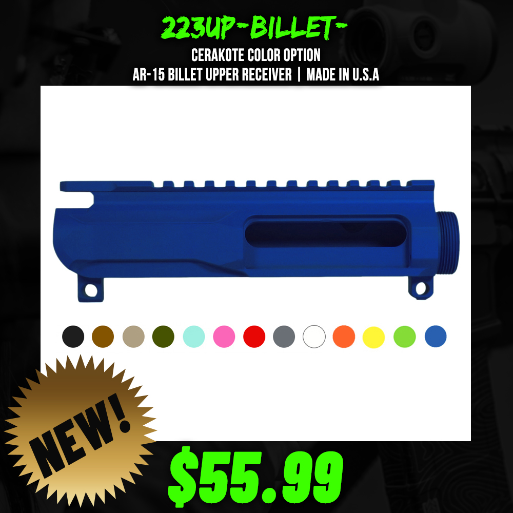 CERAKOTE COLOR OPTION| AR-15 Billet Upper Receiver | Made in U.S.A 