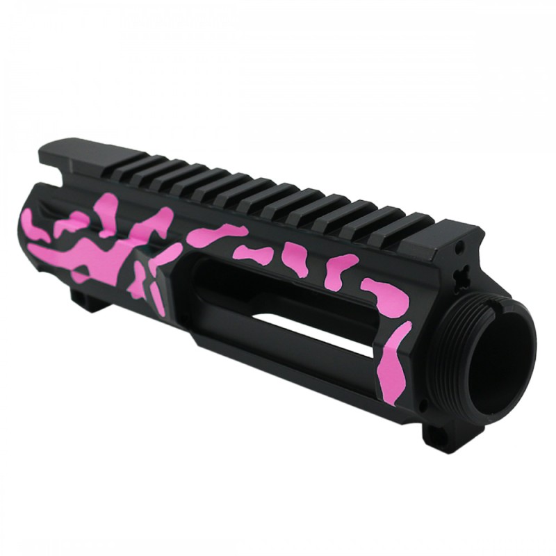 CERAKOTE CAMO| AR-15 Billet Upper Receiver| Black and Pink -Made In U.S.A 