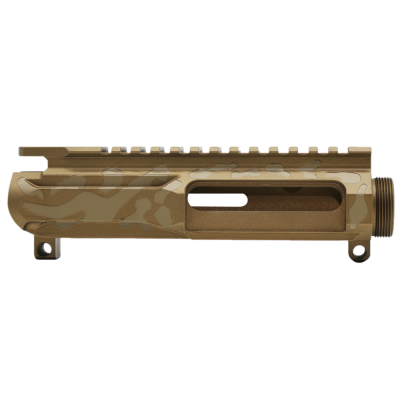 CERAKOTE CAMO BBR | AR-15/47/9/300 Custom Lightweight Side Cut Billet Upper Receiver - Base BBR - Pattern - FDE - Made In U.S.A