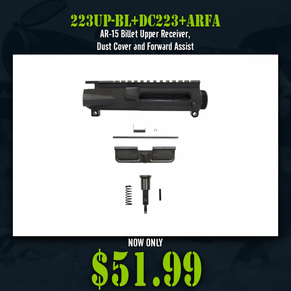 AR-15 Billet Upper Receiver, Dust Cover and Forward Assist