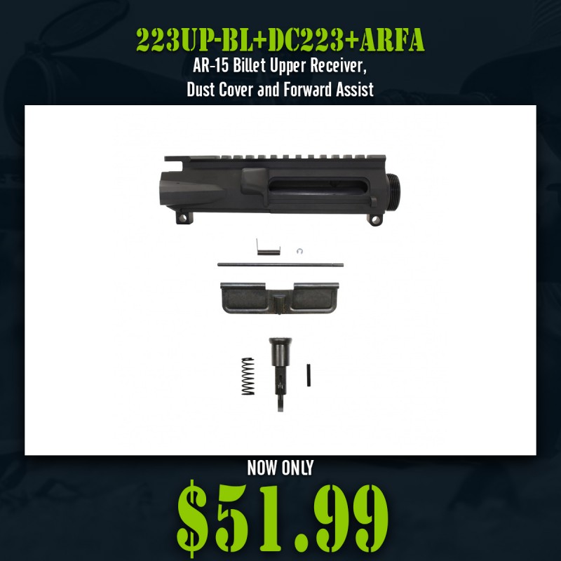 AR-15 Billet Upper Receiver, Dust Cover and Forward Assist