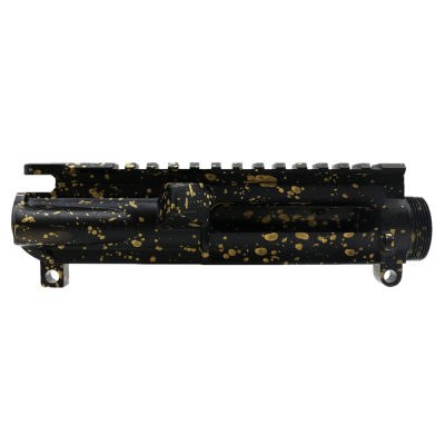 CERAKOTE SPLATTER GLD | AR-15 Mil-Spec Upper Receiver - Base BLK - Pattern - GLD - Made in U.S.A