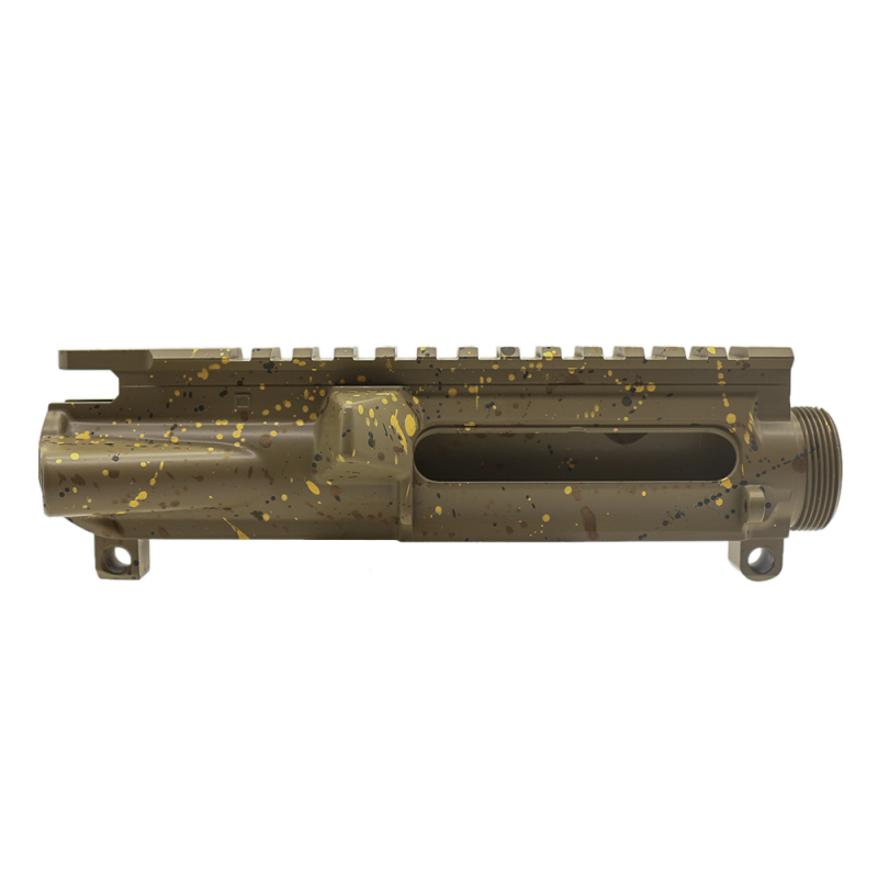 Cerakote Splatter| AR-15 Mil-Spec Upper Receiver -BASE FDE- PATTERN-BBR-ODG-GOLD- MADE IN U.S.A