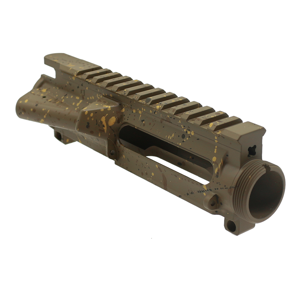 Cerakote Splatter| AR-15 Mil-Spec Upper Receiver -BASE FDE- PATTERN-BBR-ODG-GOLD- MADE IN U.S.A