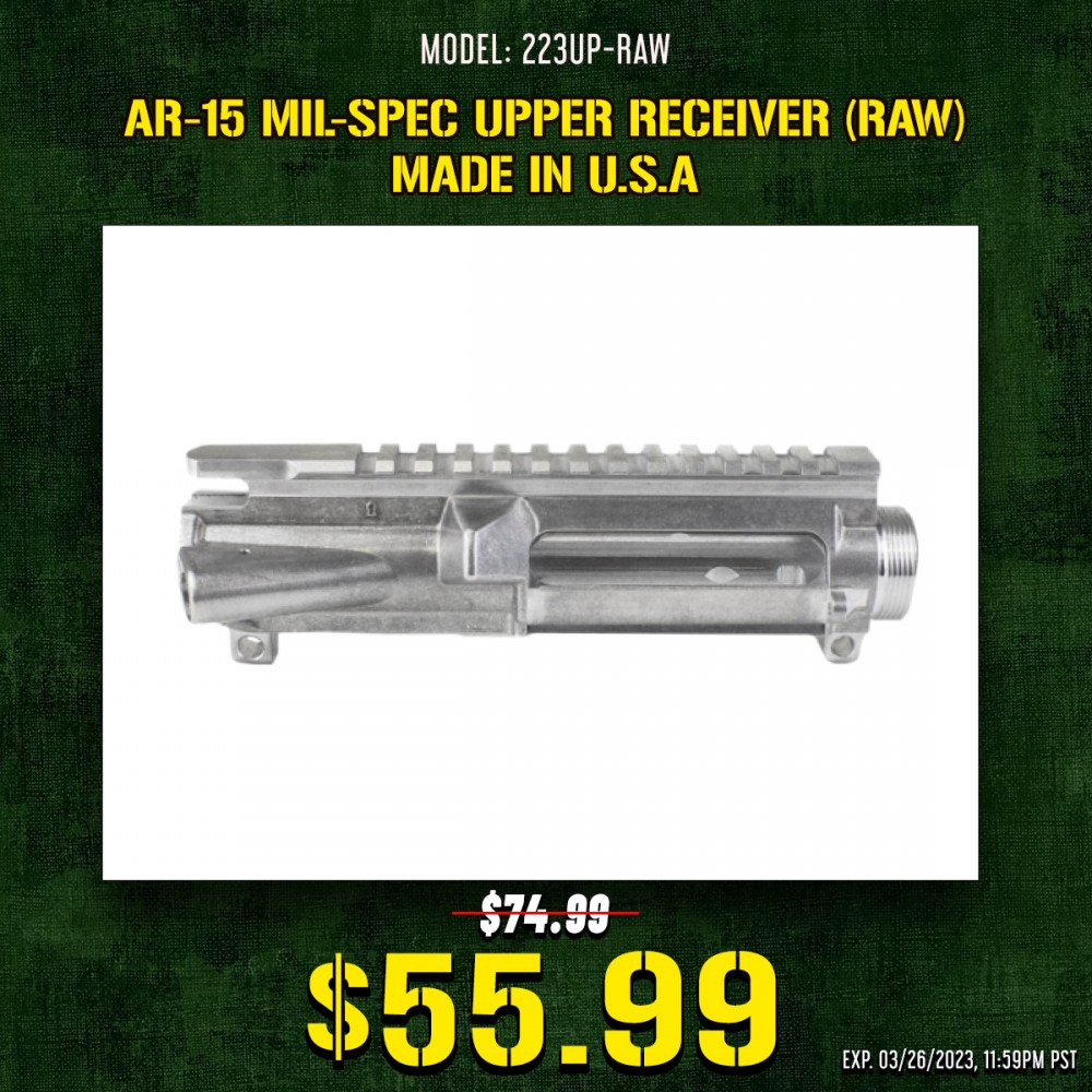 AR-15 Mil-Spec Upper Receiver (RAW) -Made in U.S.A