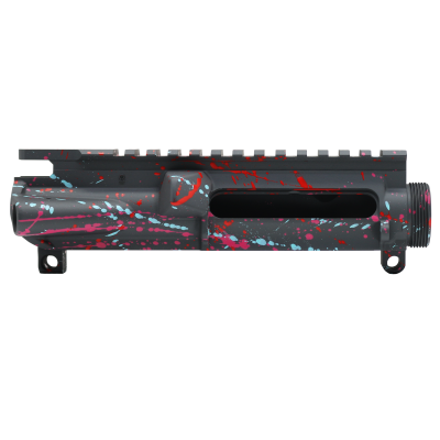 CERAKOTE SPLATTER SGY | AR-15 Mil-Spec Upper Receiver - Base SGY - Pattern - RED.PNK.RGB - Made in U.S.A