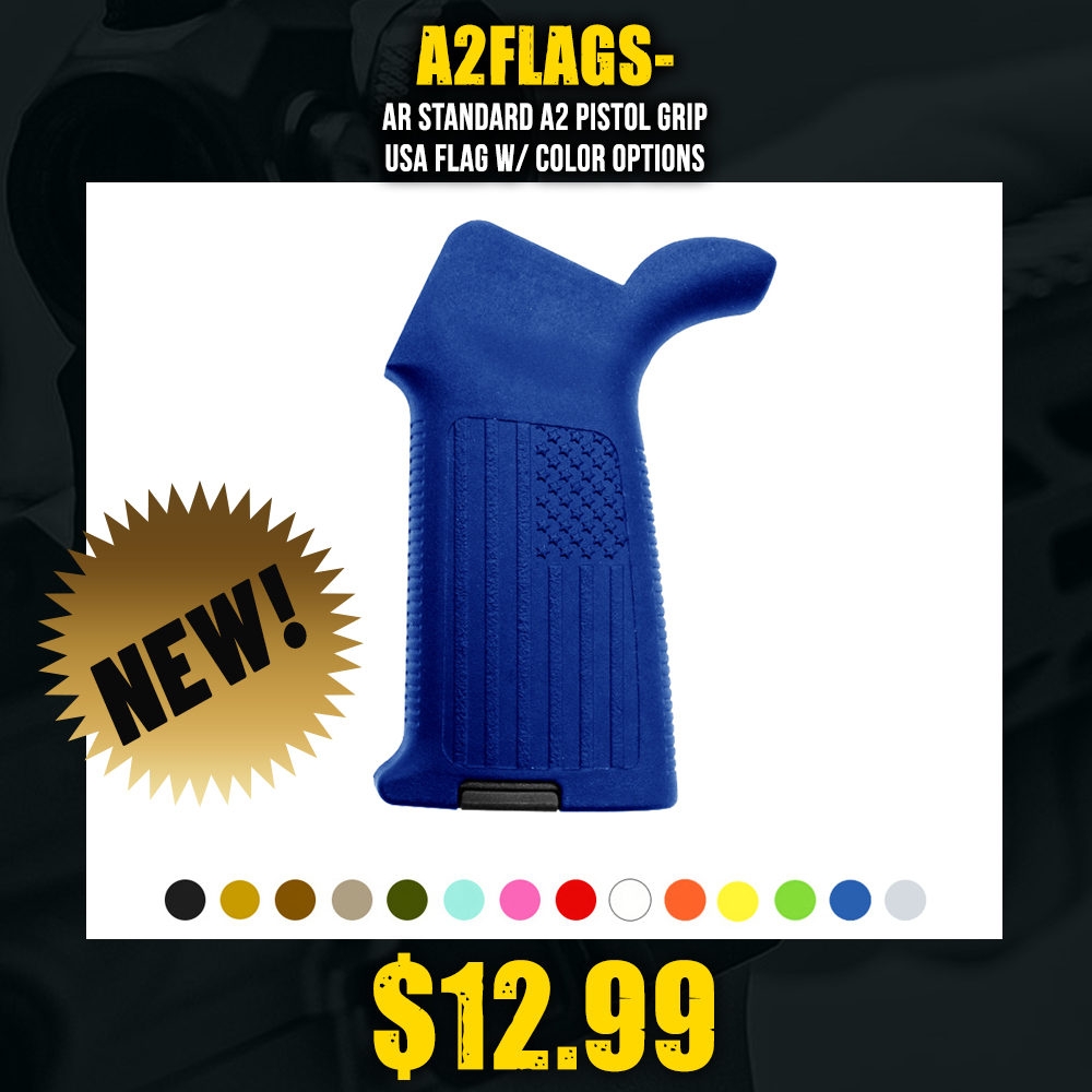 AR Standard A2 Pistol Grip | USA Flag w/ Color Options AR Standard A2 Pistol Grip | USA Flag w/ Color Options