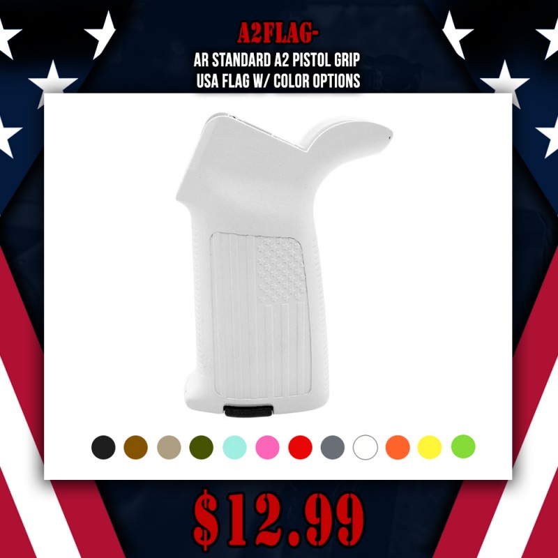 AR Standard A2 Pistol Grip | USA Flag w/ Color Options AR Standard A2 Pistol Grip | USA Flag w/ Color Options
