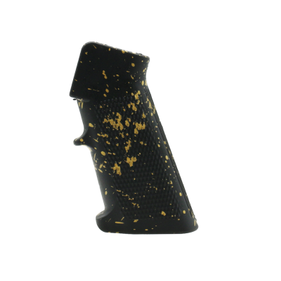 CERAKOTE SPLATTER GLD | AR STANDARD A2 PISTOL GRIP - Base BLK - Pattern - GLD