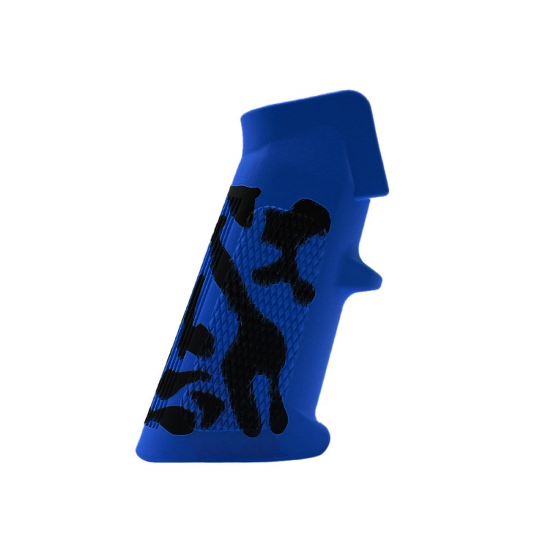 CERAKOTE CAMO BLU | AR Standard A2 Pistol Grip - Base BLU - Pattern - BLK CERAKOTE CAMO BLU | AR Standard A2 Pistol Grip - Base BLU - Pattern - BLK