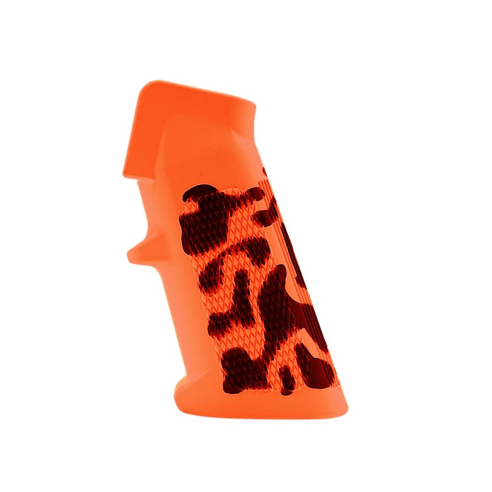 CERAKOTE CAMO| AR Standard A2 Pistol Grip| Black and Cerakote Hunter Orange