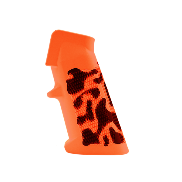 CERAKOTE CAMO ORG | AR Standard A2 Pistol Grip - Base ORG - Pattern - BLK CERAKOTE CAMO ORG | AR Standard A2 Pistol Grip - Base ORG - Pattern - BLK