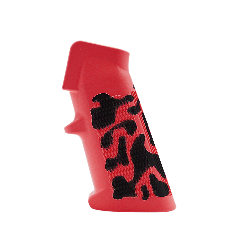 CERAKOTE CAMO| AR Standard A2 Pistol Grip| Black and Cerakote Red