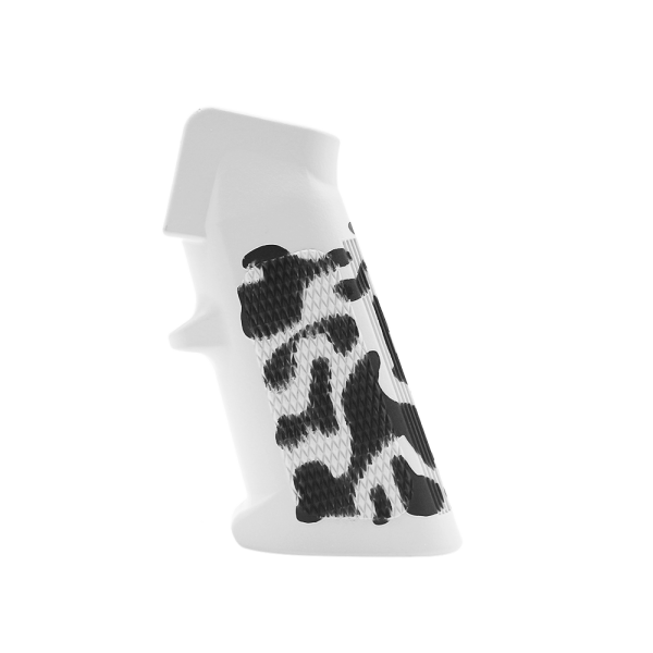 CERAKOTE CAMO WHI | AR Standard A2 Pistol Grip - Base WHI - Pattern - BLK CERAKOTE CAMO WHI | AR Standard A2 Pistol Grip - Base WHI - Pattern - BLK