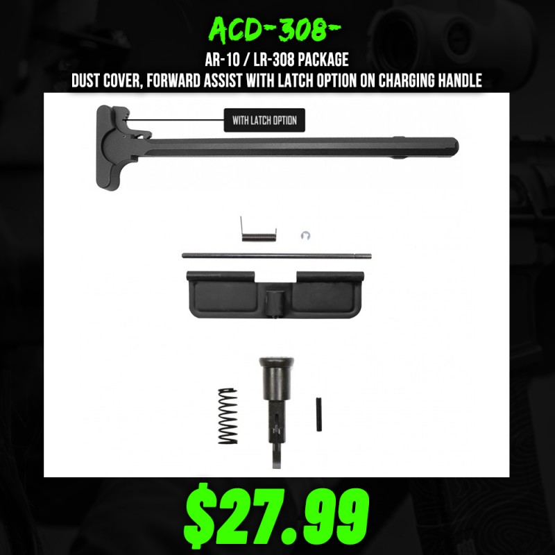 AR-10 / LR-308 Package Dust Cover, Forward Assist with Latch Option on Charging Handle