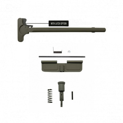 AR-10 / LR-308 CERAKOTE OD GREEN Package Dust Cover, Forward Assist with Latch Option on Charging Handle