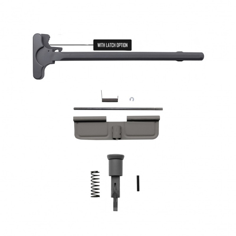 AR-10 / LR-308  CERAKOTE SNIPER GREY Package Dust Cover, Forward Assist with Latch Option on Charging Handle