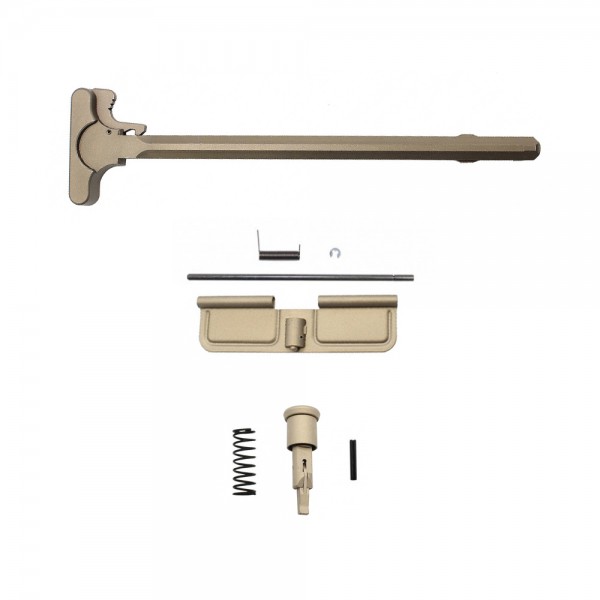 AR-10 / LR-308 Upper Parts Kit Changing Handle, Ejection Port Door and Forward Assist Kit | TAN AR-10 / LR-308 Upper Parts Kit Changing Handle, Ejection Port Door and Forward Assist Kit | TAN
