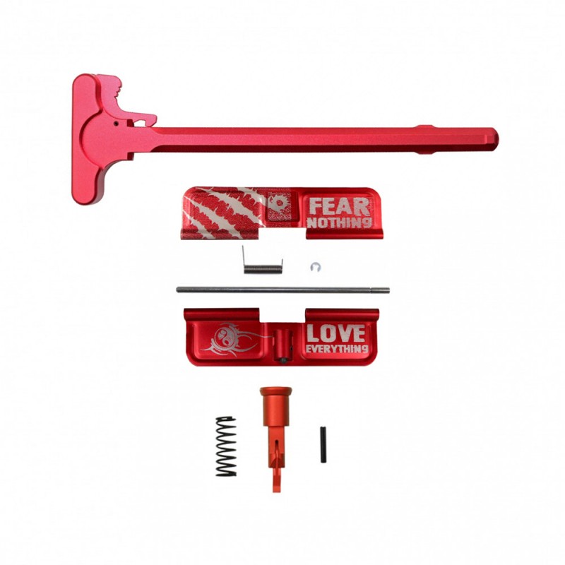 Fear Nothing and Lower Everything| AR-15 Red Anodized Accent Bundle