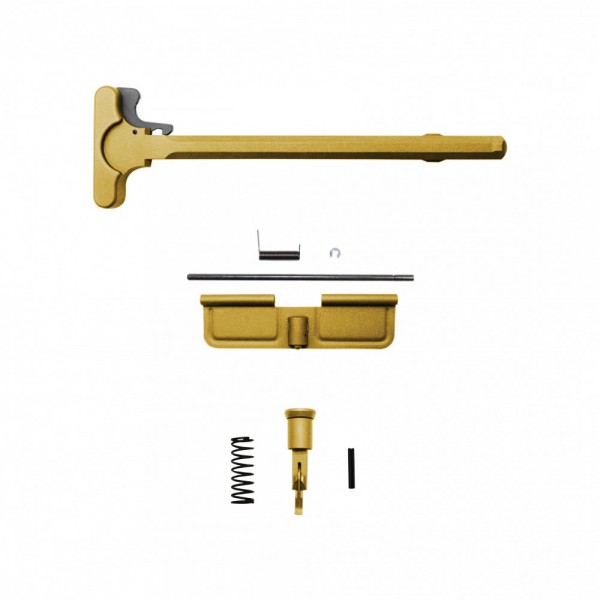 Cerakote Gold Accessory Pack| AR-15/9 Charging Handle Forward Assist and Dust Cover Cerakote Gold Accessory Pack| AR-15/9 Charging Handle Forward Assist and Dust Cover