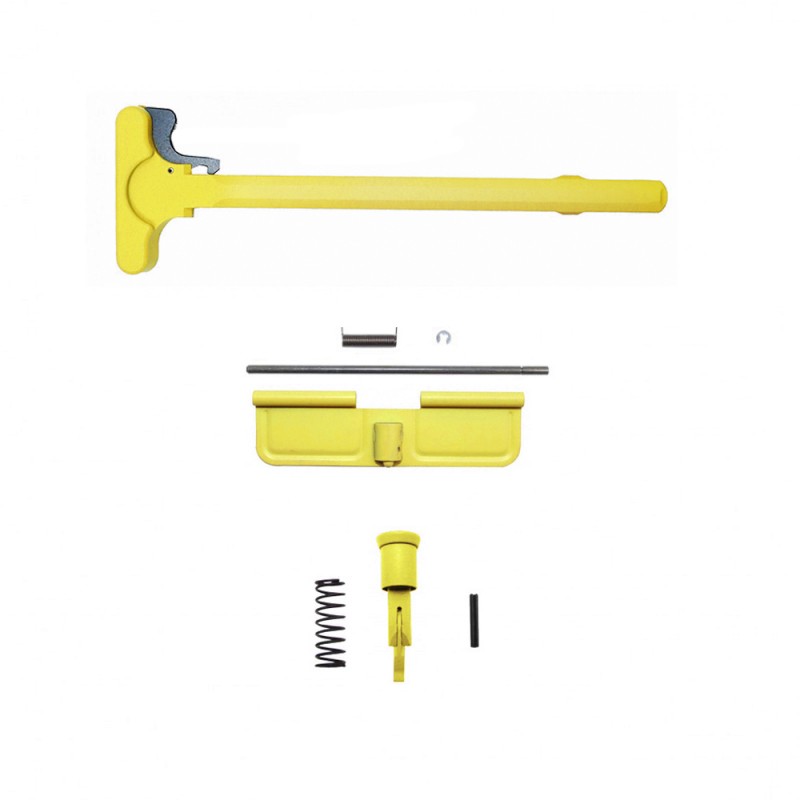 Cerakote Lemon Zest Accessory Pack| AR-15/9 Charging Handle Forward Assist and Dust Cover