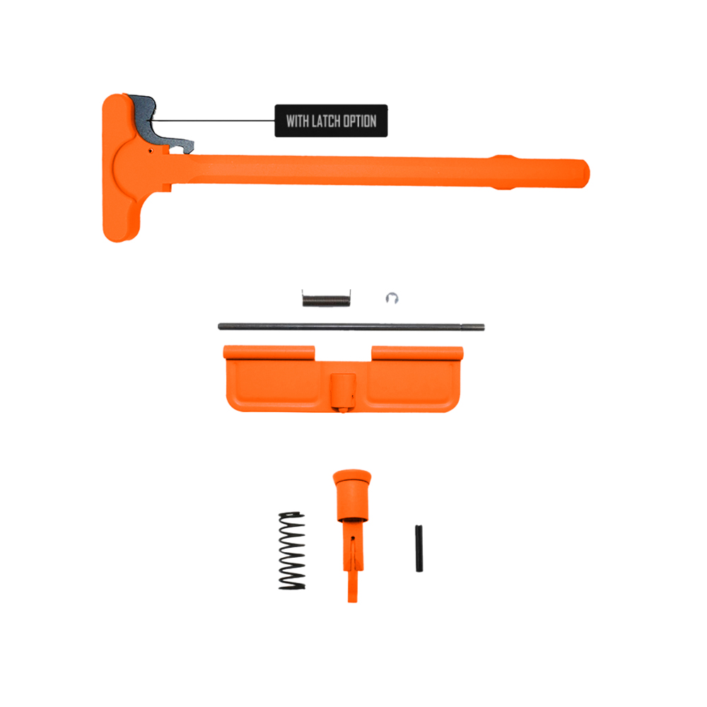 Cerakote Hunter Orange Accessory Pack| AR-15/9 Charging Handle Forward Assist and Dust Cover