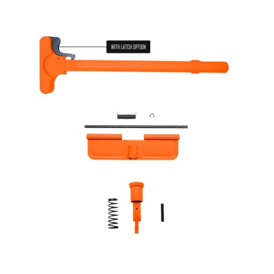 Cerakote Hunter Orange Accessory Pack| AR-15/9 Charging Handle Forward Assist and Dust Cover
