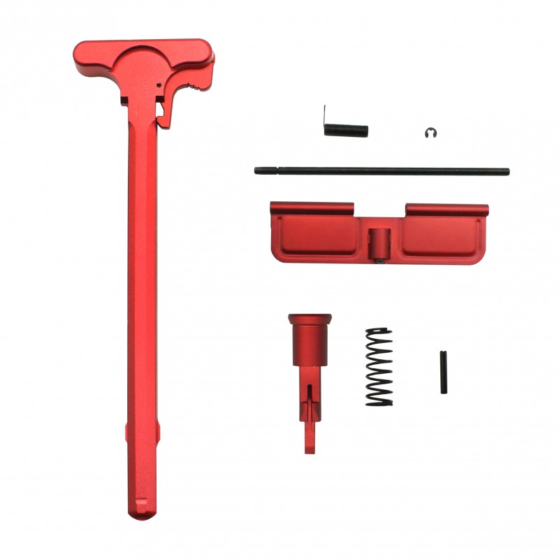 RED Anodized Accessory Pack | AR-15/9 Charging Handle Forward Assist and Dust Cover