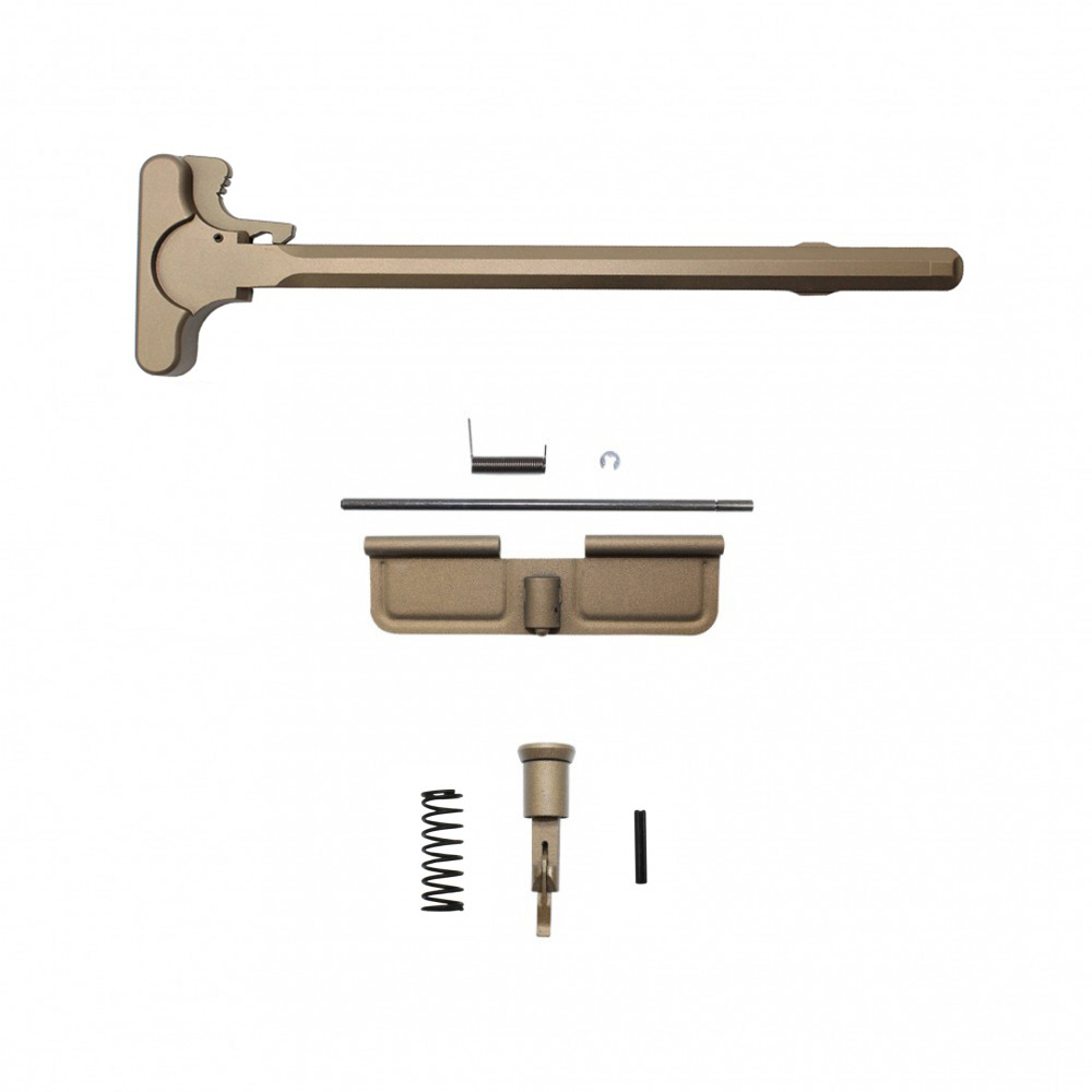 Tan Anodized Accessory Pack | AR-15/9 Charging Handle Forward Assist and Dust Cover