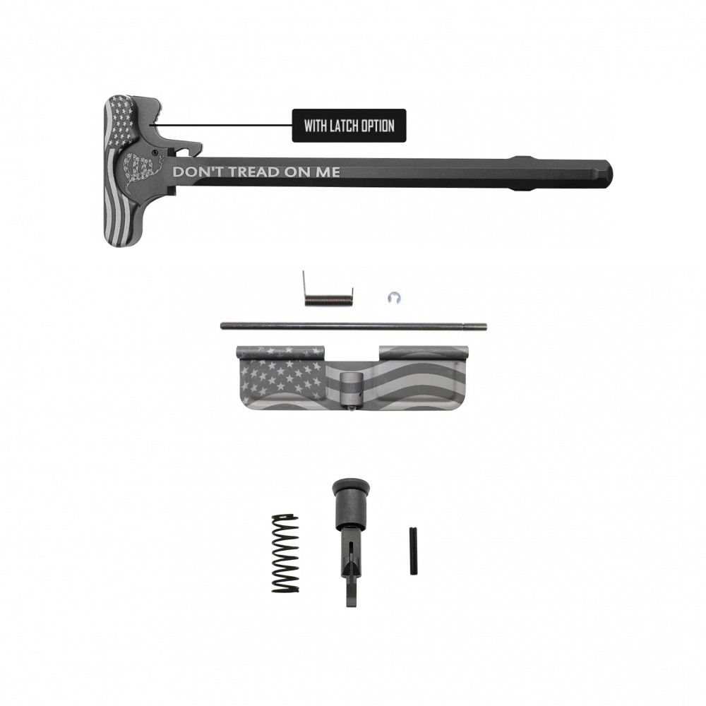 AR-15 PATRIOTIC Package Dust Cover, Forward Assist with Latch Option on Charging Handle