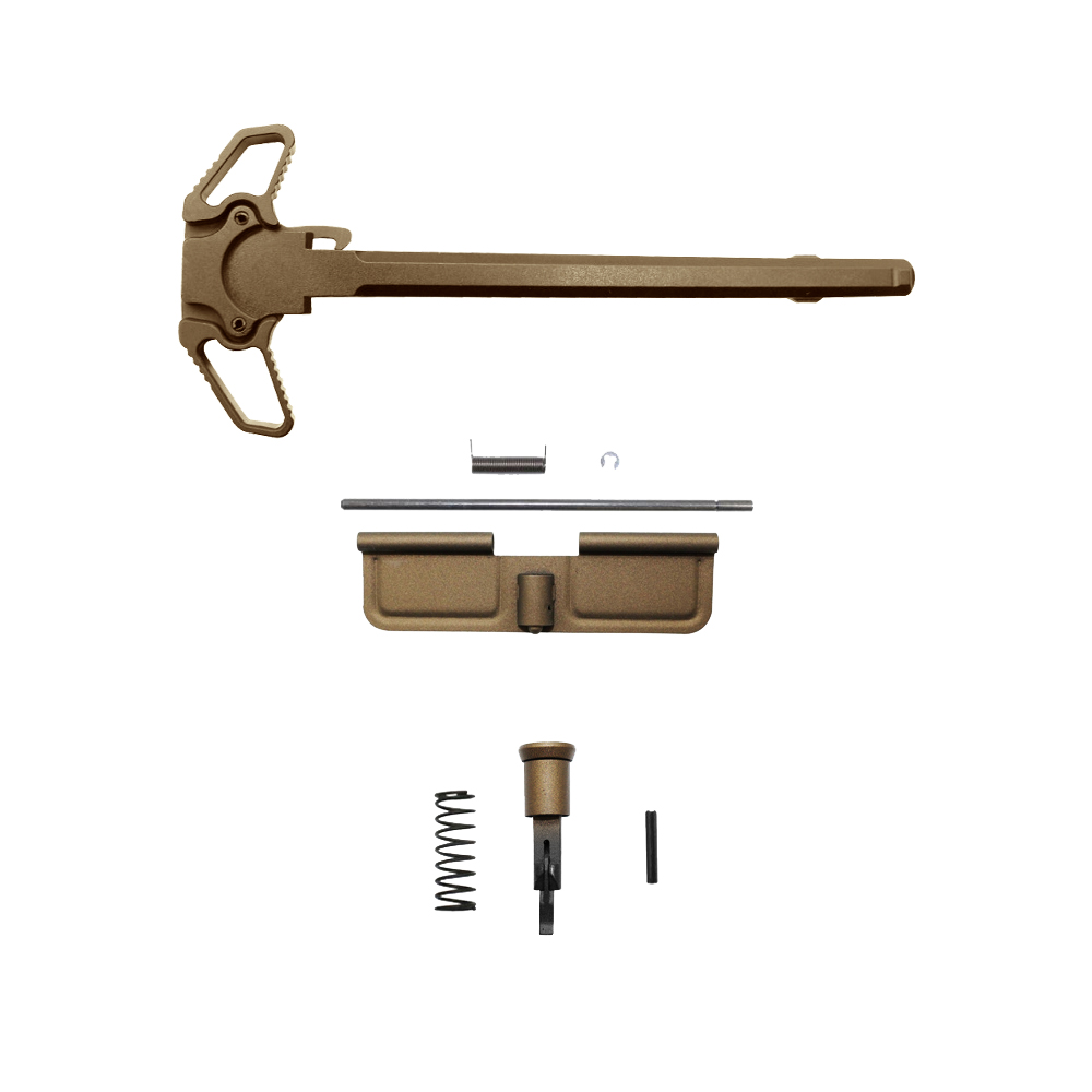 CERAKOTE BURNT BRONZE| Accent Bundle Upgraded Ambidextrous Charging Handle 