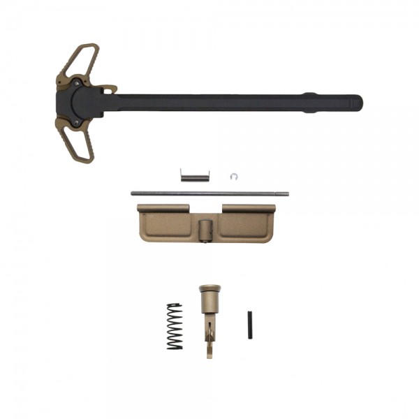 CERAKOTE BURNT BRONZE| Accent Bundle Upgraded Ambidextrous Charging Handle 