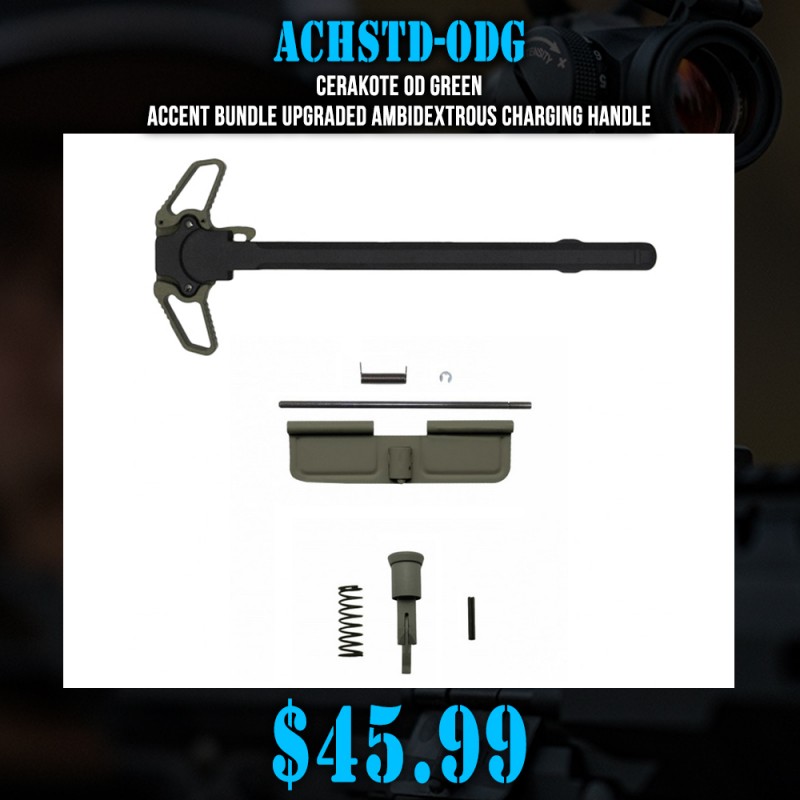 CERAKOTE OD GREEN| Accent Bundle Upgraded Ambidextrous Charging Handle CERAKOTE OD GREEN| Accent Bundle Upgraded Ambidextrous Charging Handle