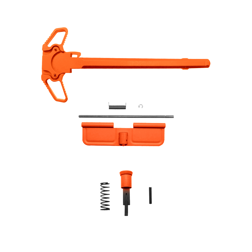 CERAKOTE HUNTER ORANGE| Accent Bundle Upgraded Ambidextrous Charging Handle