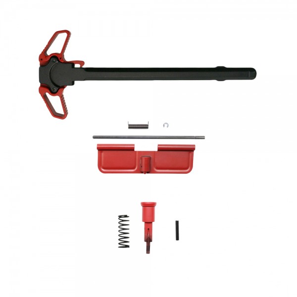 CERAKOTE RED| Accent Bundle Upgraded Ambidextrous Charging Handle 
