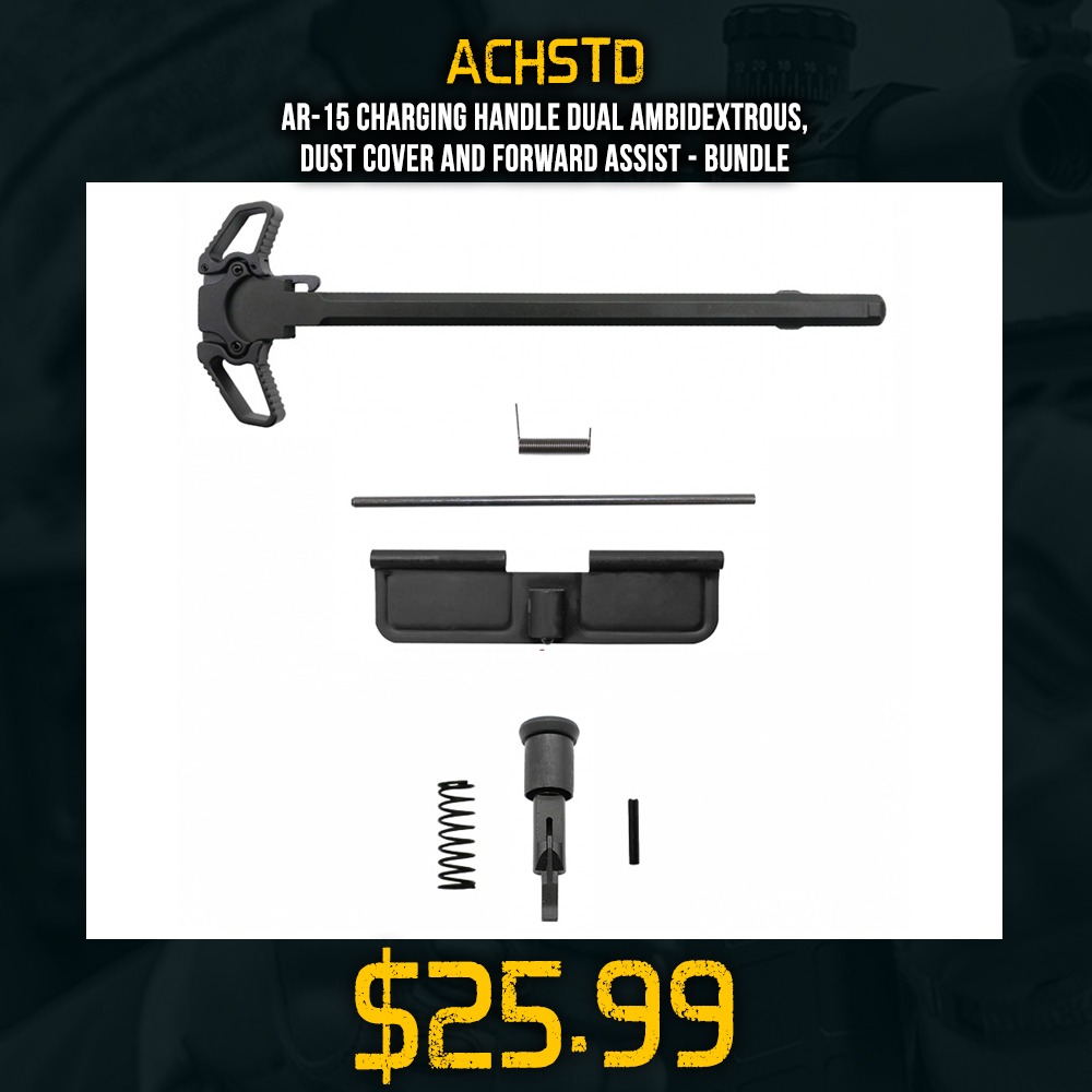 AR-15 Charging Handle Dual Ambidextrous, Dust Cover and Forward Assist -Bundle 
