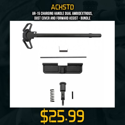 AR-15 Charging Handle Dual Ambidextrous, Dust Cover and Forward Assist -Bundle 