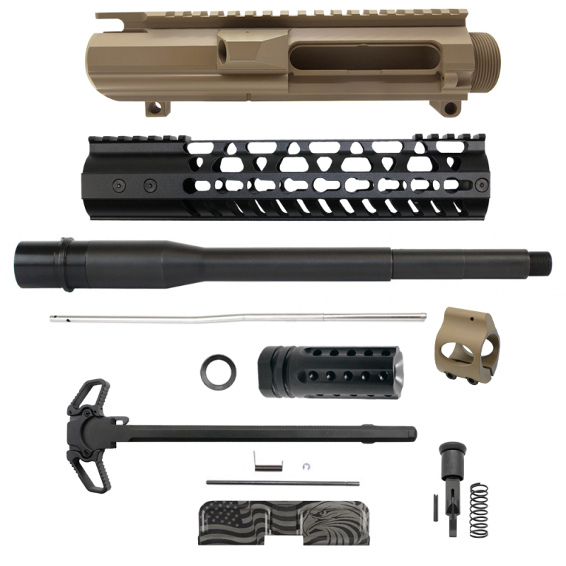 AR-10 / LR-308 13.5'' Barrel W/ 10'' Key Mod Handguard| ''EARTH'' Pistol Kit