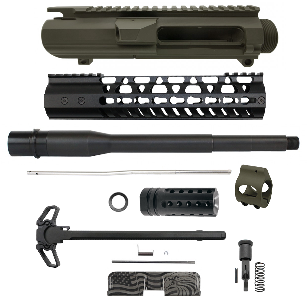 AR-10 / LR-308 13.5'' Barrel W/ 10'' Key Mod Handguard| ''EARTH'' Pistol Kit