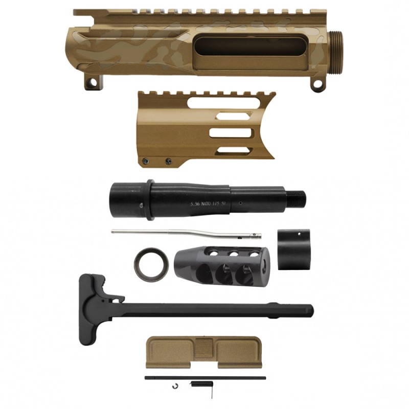 AR-15 .223/5.56 5" Barrel  W/ 4'' Handguard | ''BBR CAM-FML4C'' Pistol Kit