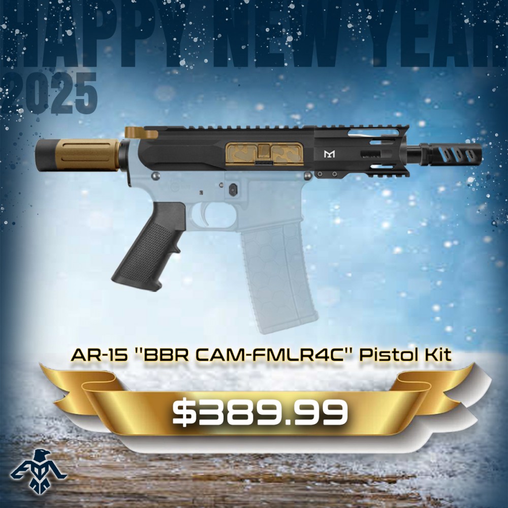 AR-15 .223/5.56 5" Barrel W/ 4'' Handguard | ''BBR CAM-FMLR4C'' Pistol Kit