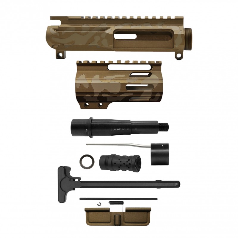AR-15 .223/5.56 5" Barrel W/ 4'' Handguard | ''BBR CAM-FMLUS4 V2'' Pistol Kit