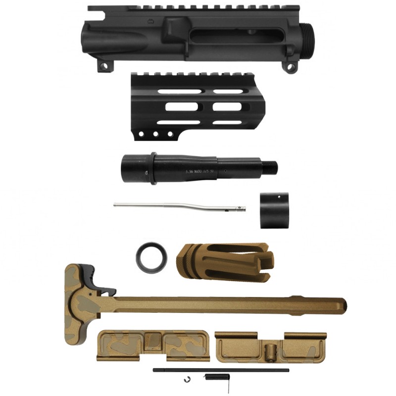 AR-15 .223/5.56 5" Barrel  W/ 4'' Handguard | ''BBR CAM-FMLUS4D'' Pistol Kit