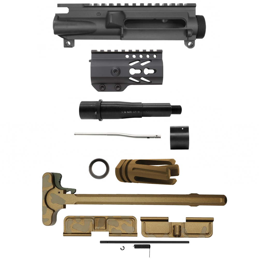 AR-15 .223/5.56 5" Barrel  W/ 4'' Handguard | ''BBR CAM-FSSM04V2'' Pistol Kit